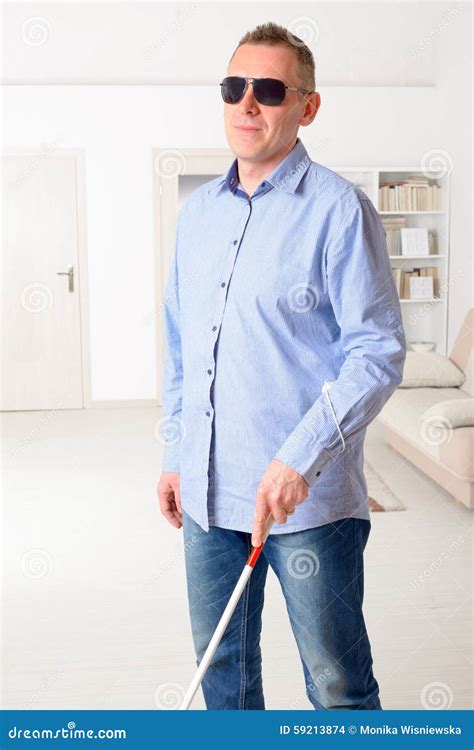 Blind Man Stock Photo Image Of Pose Vision Indoors 59213874