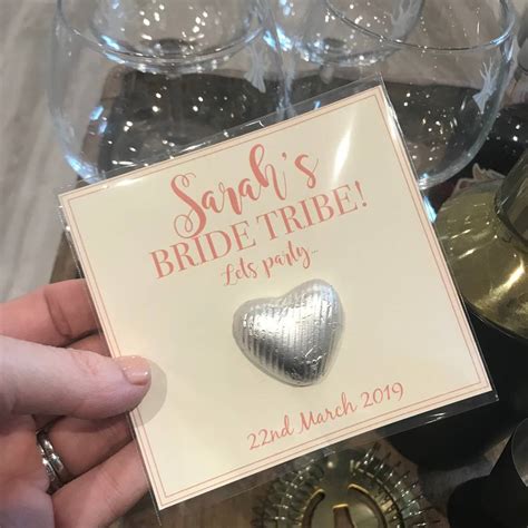 Personalised Hen Party Chocolate Heart Gift Favours By Tailored Chocolates And Gifts ...