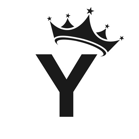 Letter Y Crown Logo For Beauty Fashion Star Elegant Luxury Sign