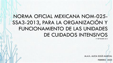 Norma Oficial Mexicana Nom Ssa