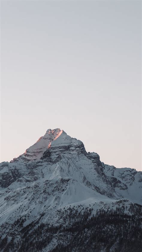 Download Wallpaper 1080x1920 Glacier Summits High Mountain Clean Sky
