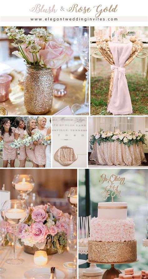 Rose Gold And Blush Wedding Color Palettes Wedding Rose Gold Theme