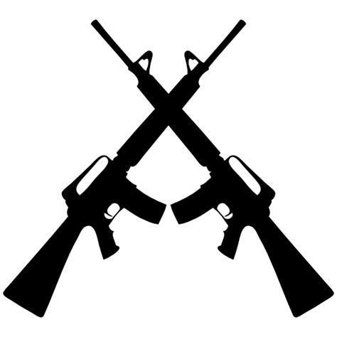Soldier Rifles Guns Crossed Sticker