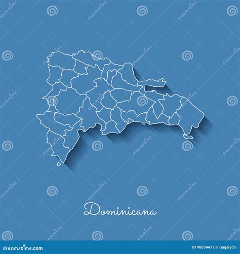 多米尼加地区地图：与白色概述的蓝色 向量例证 插画 包括有 蓝色 数据 测试 加勒比 图表 图象 98054472