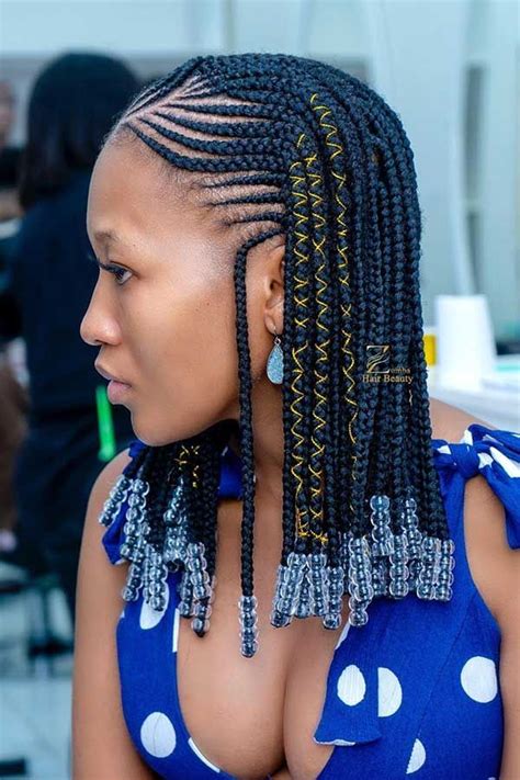 2020 Best Ponytails Braids With Beads For Natural Hair In 2020