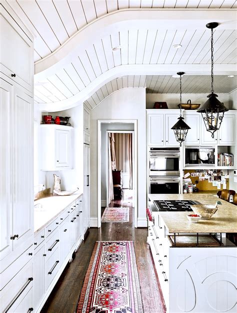 Country Farmhouse Kitchen Curved Tongue Groove Ceiling Cococozy