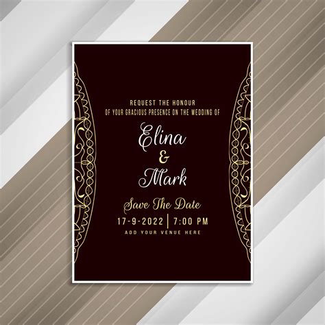 Abstract Beautiful Wedding Invitation Card Design 254814 Download