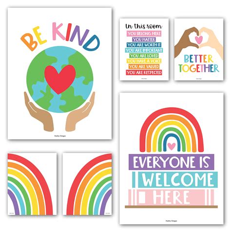 Buy 6 Rainbow Diversity S For Classroom Decor For Teachers Elementary