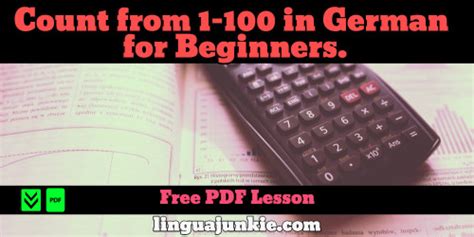 German Numbers 1 To 100 Learn To Count In 4 Easy Steps