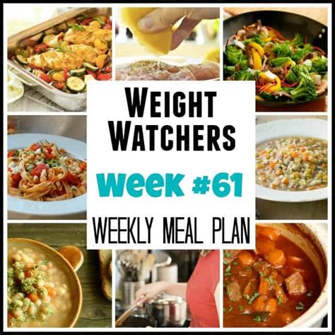 Weight Watchers Weekly Meal Plan 61 Now With