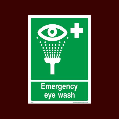 Buy Emergency Eye Wash Plastic Sign With 4 Pre Drilled Holes Faid23 First Aid Box Eye