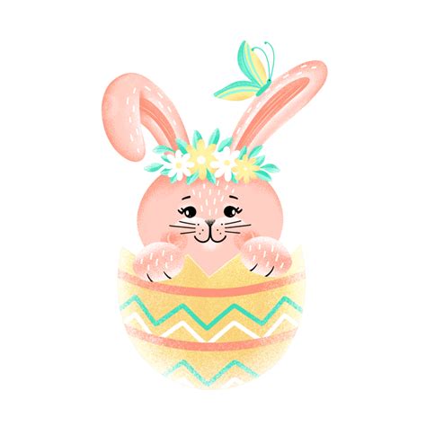 Easter Bunny Egg Hd Transparent Cute Cartoon Easter Bunny With