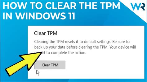 How To Clear Tpm In Windows 11 Youtube