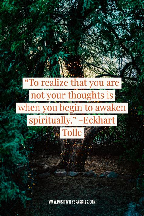 To Realize That You Are Not Your Thoughts Is When You Begin To Awaken