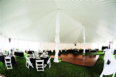 If you have a party for 200 people, 50 couples or 100 people normally will be the maximum number on the dance floor at one time. Tent rentals, Linen rentals,chair rentals from Burke's ...