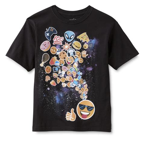 Emoji One Boys Graphic T Shirt Outer Space