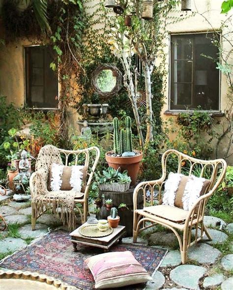 Pin By Bohoasis On Boho Decor Outdoor Space Design Bohemian Garden