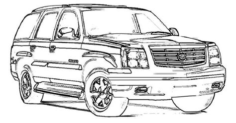 Free printable cadillac coloring pages. Exotic Supercar Escalade Cars Coloring Page | ADD/ADHD ...