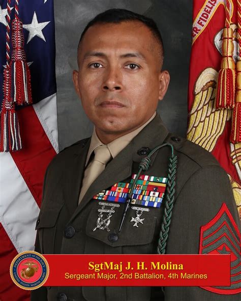 Sgtmaj Jose H Molina 1st Marine Division Biography