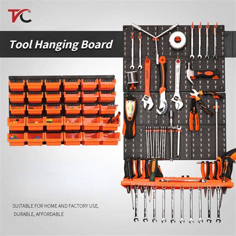 Tool Hanging Board Garage Wall Tool Rack Pegboard Shelf Tools Organiser