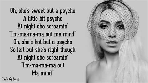 Ab a little bit psycho. Ava Max - SWEET BUT PSYCHO (Lyrics) - YouTube