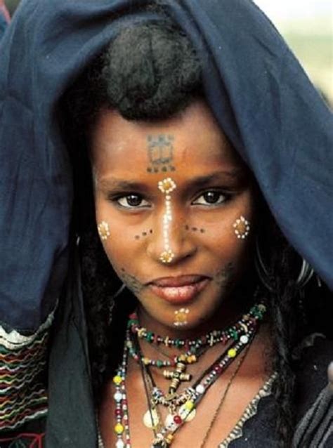 A Wodaabe Woman From The Wodaabe People Sometimes Called Bororo Are