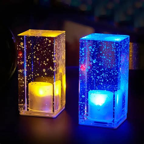 Creative Led Night Light Rechargeable Color Light Crystal Table Lamp