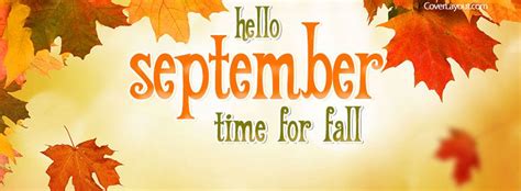 Hello September Time For Fall Facebook Cover Fall