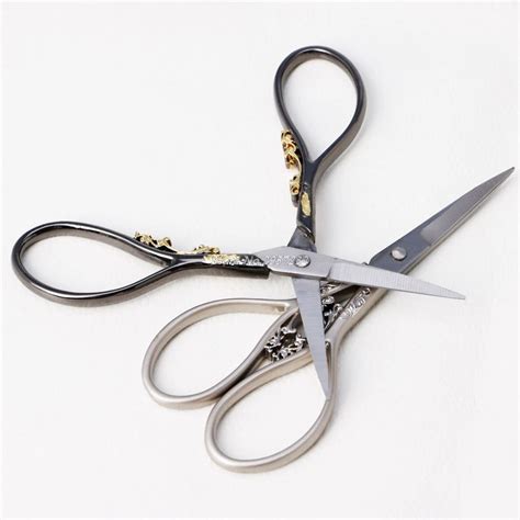 1pc European Vintage Stainless Steel Floral Scissors Sewing Shears Diy