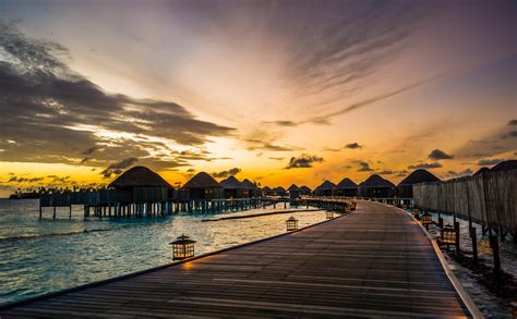 Sunset From Maldives Wallpaper Photos