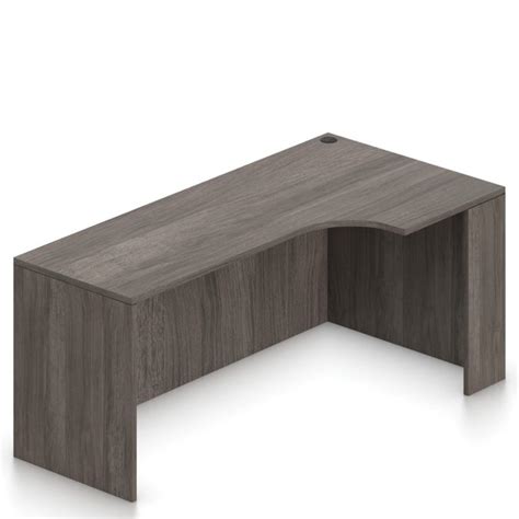 Extended Corner Desk In Grey Nj Office Furniture Depot
