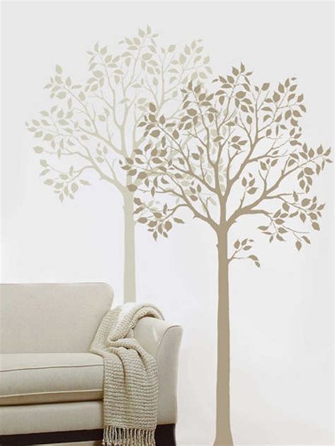Large Fruit Tree Stencil Reusable Wall Stencils For Diy Etsy