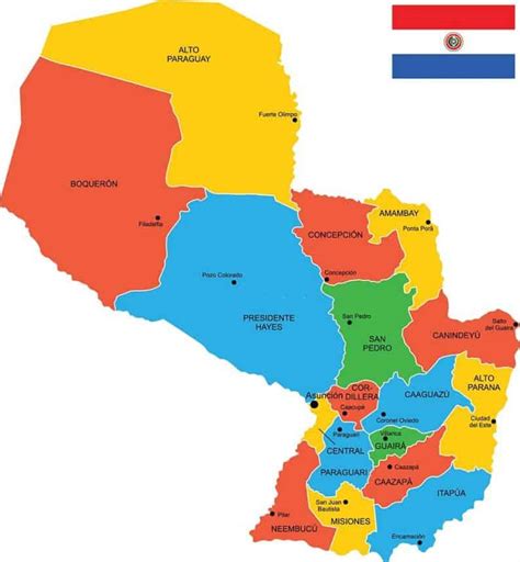 Mapas De Paraguay Mapas Políticos Físicos Mudos Para Descargar