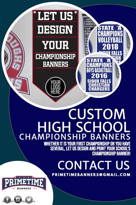 Custom High School Sports Championship Banners Any Size Fully