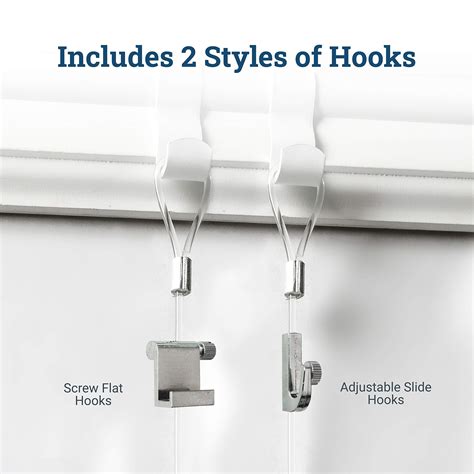 Picture Rail Hanging System 5 Pack White Picture Rail Hooks And