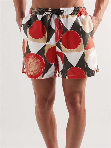 Red Signal Straight-Leg Mid-Length Printed Swim Shorts | FOLK | MR PORTER