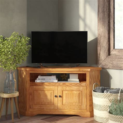 Loon Peak Glastonbury Solid Wood Corner Unit Tv Stand For Tvs Up To 55
