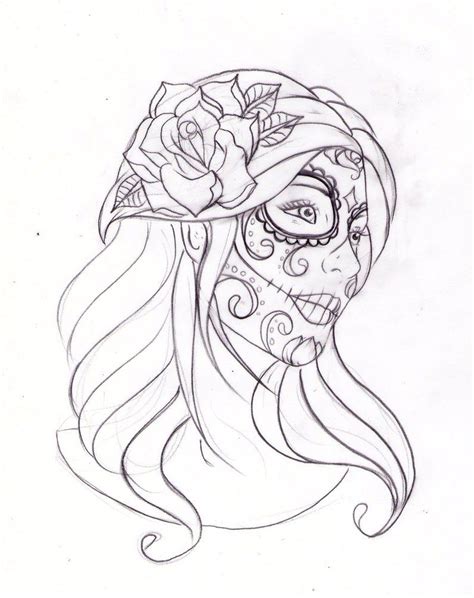 Day Of The Dead Tattoo Design Tattoos ♥ Pinterest Design Tat And