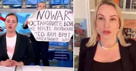 they re lying to you russian tv employee interrupts news broadcast with anti war sign