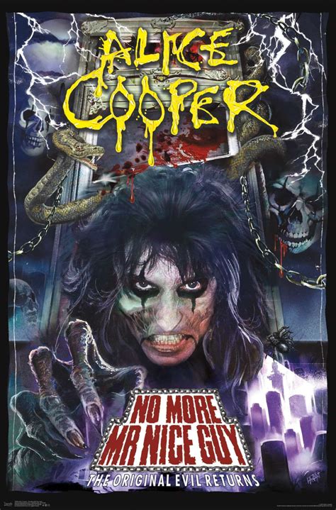 Alice Cooper No More Mr Nice Guy Rock Poster Art Rock Posters Band Posters Concert Posters