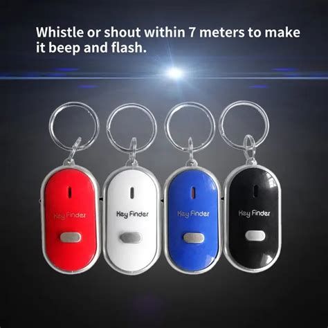 Led Whistle Key Finder Flashing Beeping Sound Control Alarm Anti Lost