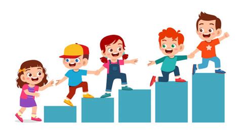 Child Climbing Stairs Illustrations Royalty Free Vector Graphics