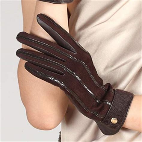 Waliicorners Autumn Winter Lady New Genuine Leather Gloves Female