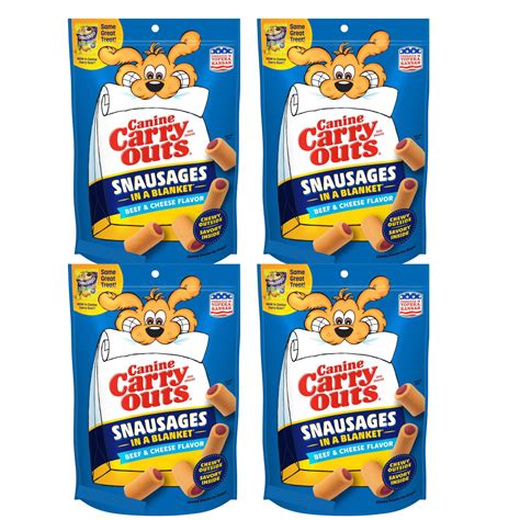 4 Canine Carry Outs Snausages In A Blanket Beef And Cheese Flavor Dog