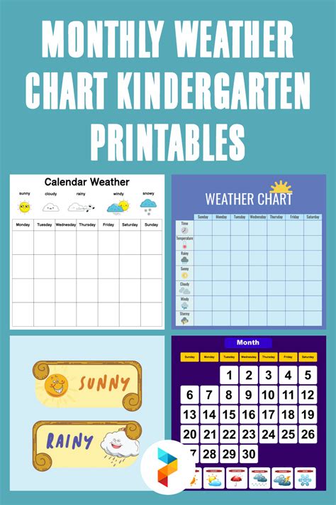 7 Best Monthly Weather Chart Kindergarten Printables