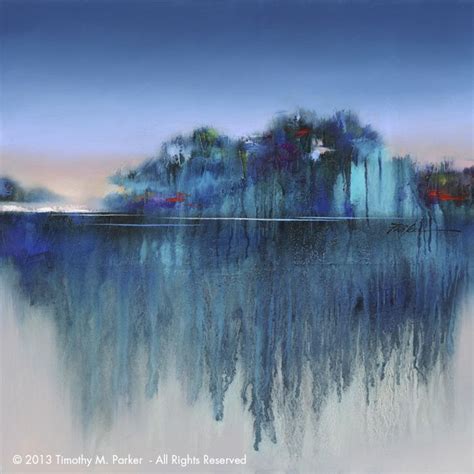 Blue Mangrove 1 Abstract Landscape Fine Art Print