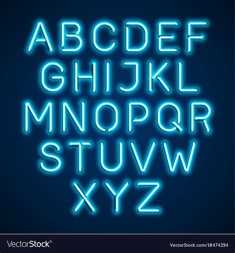 Neon Alphabet Font