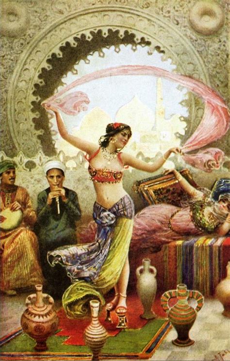 Belly Dancer In Harem Paintings For Sale Art Vintage Poster Odalisque
