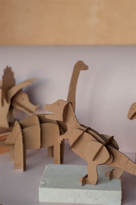 Dinosaur T Rex Model Diy Kit Dinosaur Toy Cardboard Cutouts 3d Puzzle