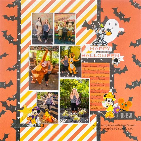 Disney Halloween Scrapbook Layout Scrapbook With Lynda Halloween
